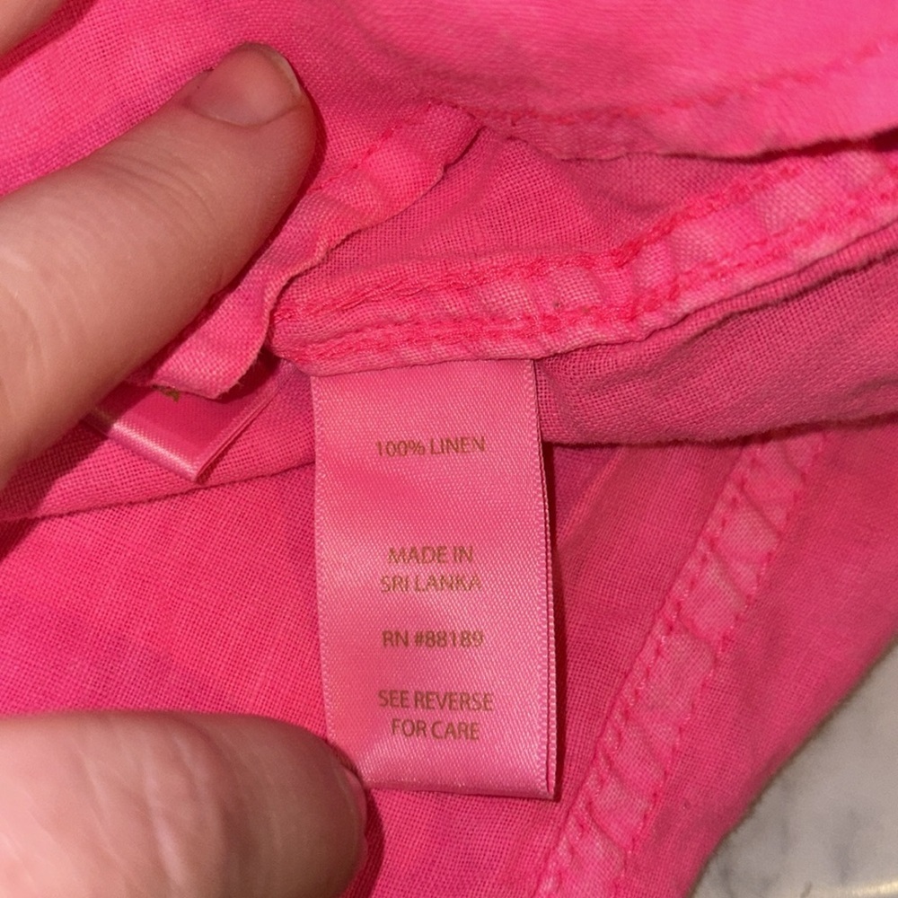 Lilly Pulitzer 100 Linen top XS - - Picture 6 of 6